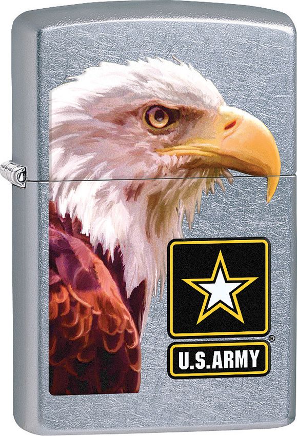 Zippo US Army Eagle Street Chrome Lighter
