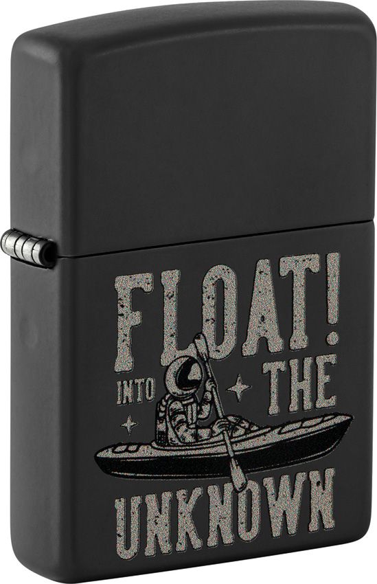 Zippo Float The Unknown Design - Black Matte