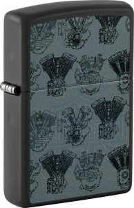 Zippo Harley Davidson Engine Lighter - Black Matte