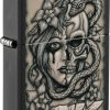 Zippo Gory Tattoo Design Black Matte Lighter
