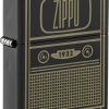 Zippo Vintage TV Design Lighter Black Matte