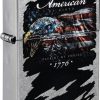 ZO53483 Zippo Buck Wear Eagle Design Street Chrome Lighter