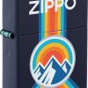 Zippo Outdoor Logo Lighter Navy Matte