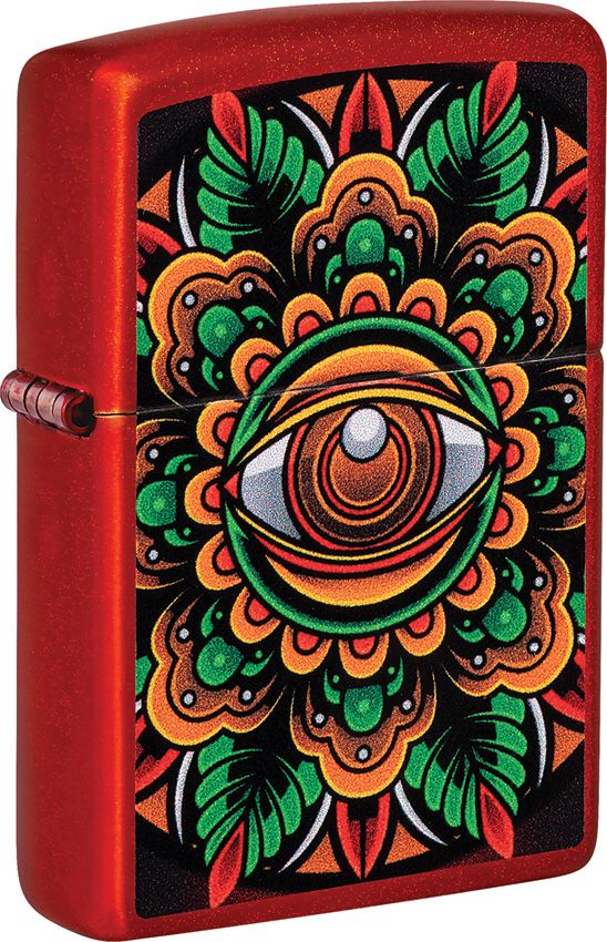 ZO53566 Zippo Counter Culture Eye Metallic Red Lighter