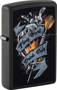 Zippo Darts Design Lighter - Black Matte