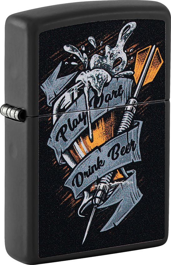 ZO53567 Zippo Darts Design Lighter - Black Matte