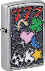 Zippo All Luck Lighter - Street Chrome