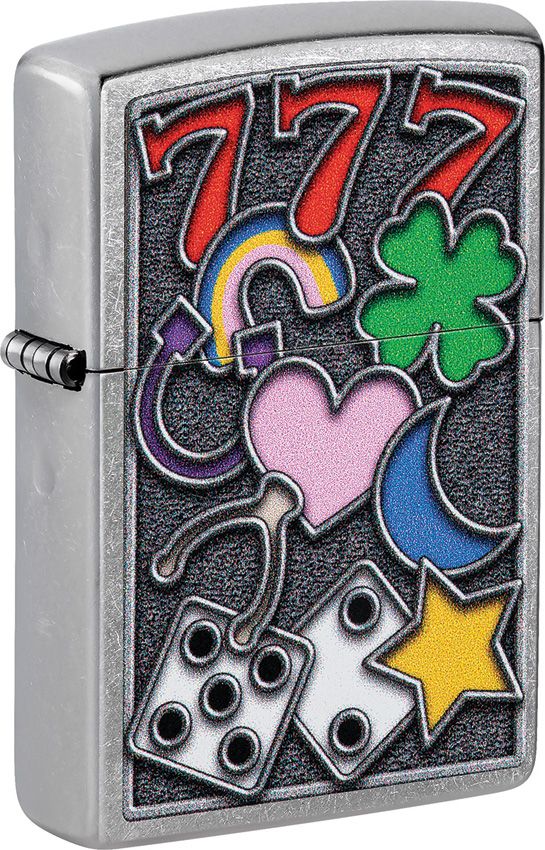 ZO53570 Zippo All Luck Lighter - Street Chrome