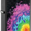 Zippo Flame Pattern Lighter Black Matte