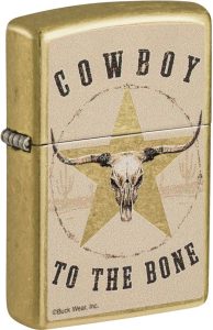 ZO56117 Zippo Buck Wear Cowboy Lighter - Street Brass