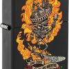 Zippo Rick Rietveld Skull Lighter Black Matte
