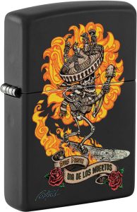 Zippo Rick Rietveld Skull Lighter - Matte
