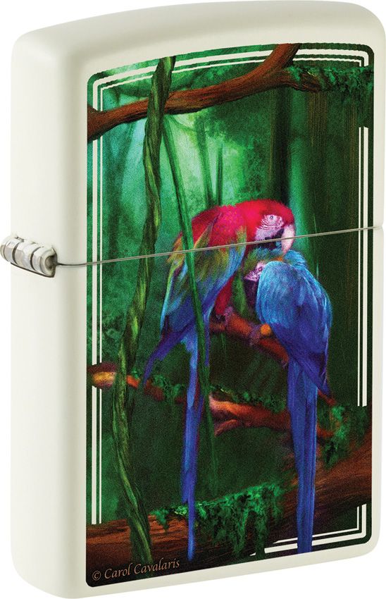 Zippo Carol Cavalaris Bird Lighter - Glow Dark