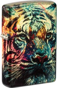 Zippo Painted Tiger Brass Lighter