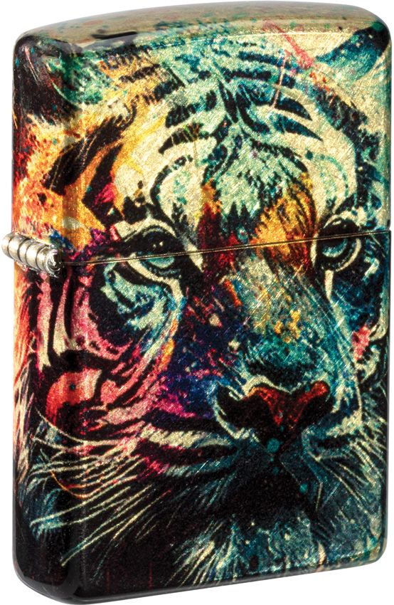 Zippo Painted Tiger Brass Lighter