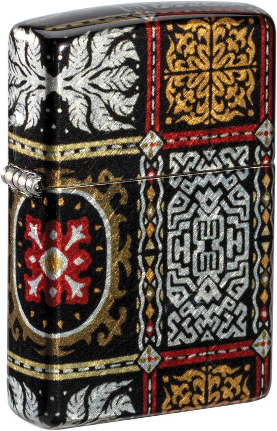 Zippo Tapestry Pattern Brushed Chrome Lighter