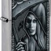 ZO58239 Zippo Grim Beauty Street Chrome Lighter