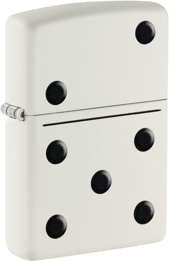 ZO58392 Zippo Domino Lighter - White Matte