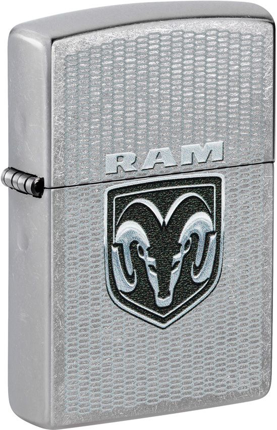 Zippo Ram Logo Lighter - Street Chrome