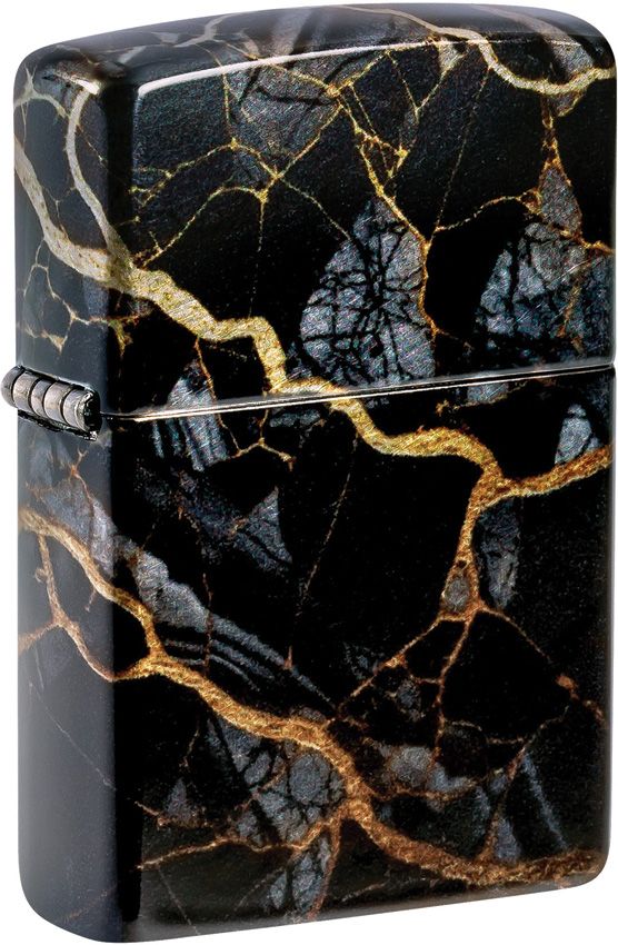 Zippo Fusion Marble Lighter - Tumbled Chrome