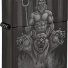 Zippo Greek Dogs High Polish Black Ice Lighter