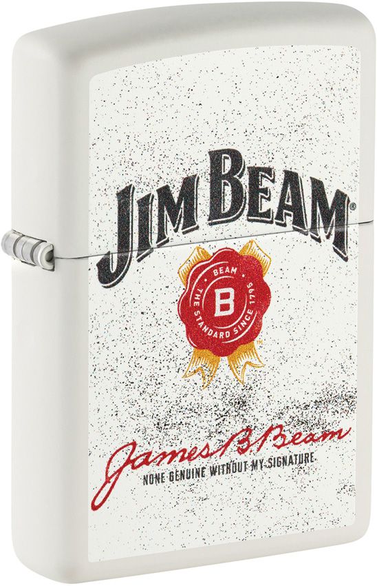 Zippo Jim Beam Rosette Lighter - White Matte
