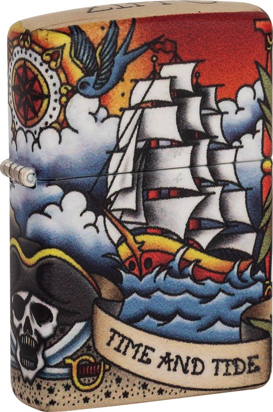 ZO70253 Zippo Nautical Tattoo Lighter - Full Color Design