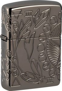 Zippo Armor Wicca Design Black Ice Premium Lighter