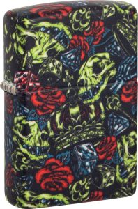 Zippo Skull Crown Design Lighter - 540 Color Wrap