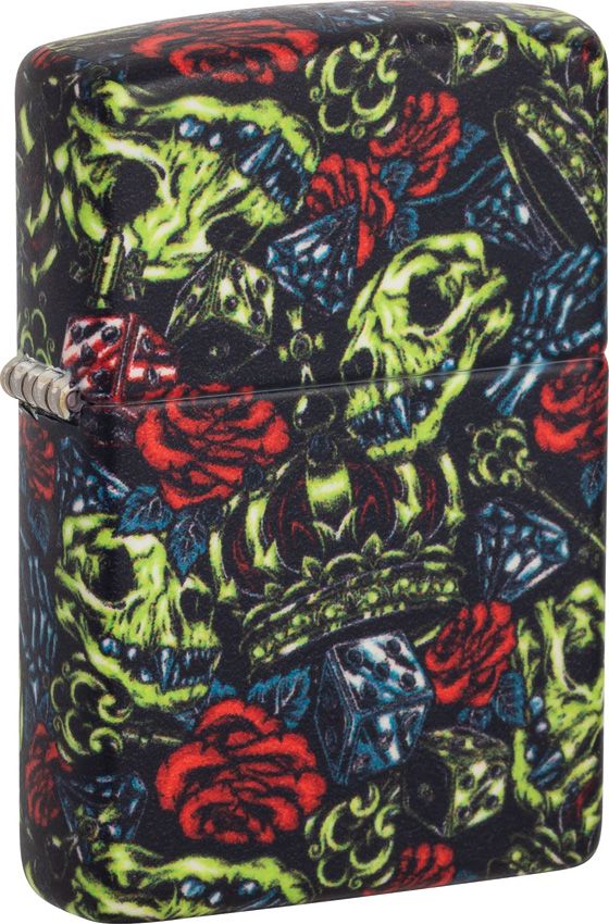 Zippo Skull Crown Design Lighter - 540 Color Wrap