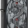 Zippo Winged Dragon Cross Lighter Black Matte