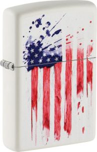 ZO71866 Zippo Flag Lighter - White Matte