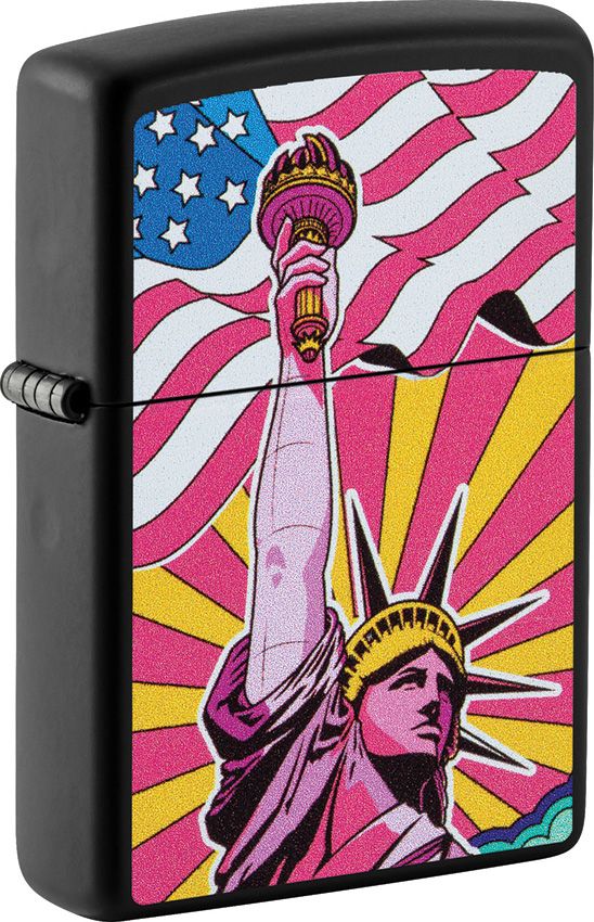 Zippo Lady Liberty Design Lighter - Black Matte