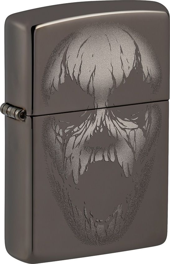 Zippo Screaming Monster Lighter - Black Ice
