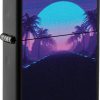 Zippo Sunset Black Light Lighter Black Matte