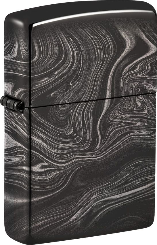 Zippo Marble Pattern Design Lighter - Black Ice