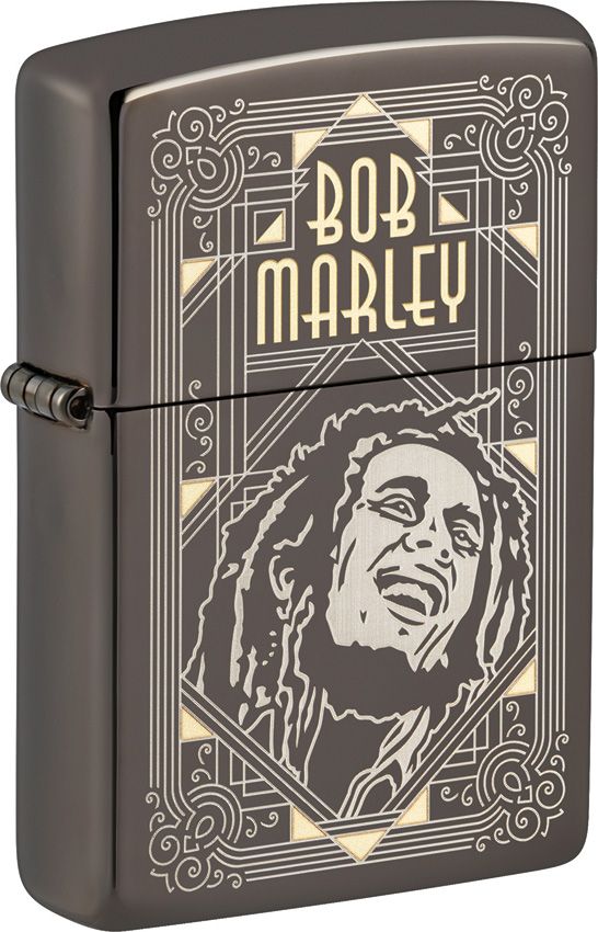 ZO71910 Zippo Bob Marley Lighter - Black Ice High Polish