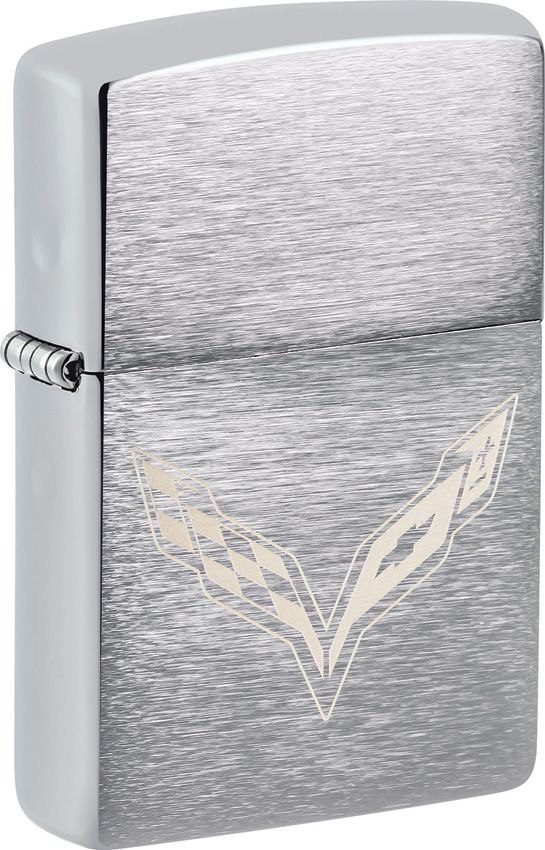 Zippo Corvette Lighter Brushed Chrome