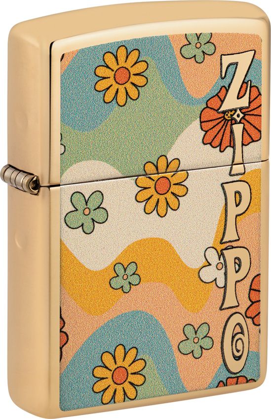 Zippo Flower Power Design Lighter - Gold