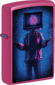 ZO73665 Zippo Flame TV Man Lighter - Pink