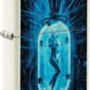 Zippo Woman in Tube Glow in Dark Cream Matte Lighter
