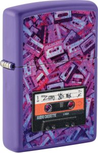 Zippo 80s Cassette Tape Purple Lighter