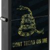 Zippo Don't Tread On Me Black Matte Lighter