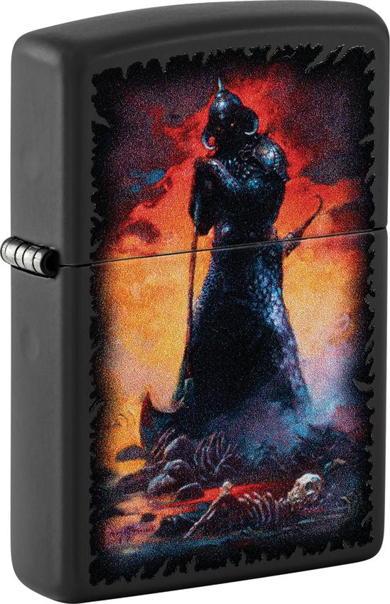 Zippo Frank Frazetta Death Design Lighter Black Matte