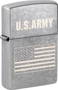 Zippo U.S. Army Lighter Street Chrome - Official Licensed
