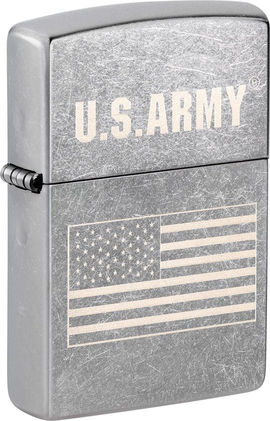 Zippo U.S. Army Lighter Street Chrome - Official Licensed