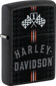 ZO73760 Zippo Harley-Davidson Race Lighter Black Matte
