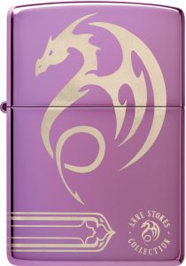 Zippo Anne Stokes Lighter - Purple Chrome