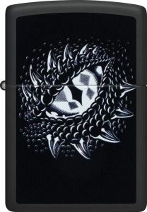 ZO74050 Zippo Dragon Eye Design Black Matte Lighter