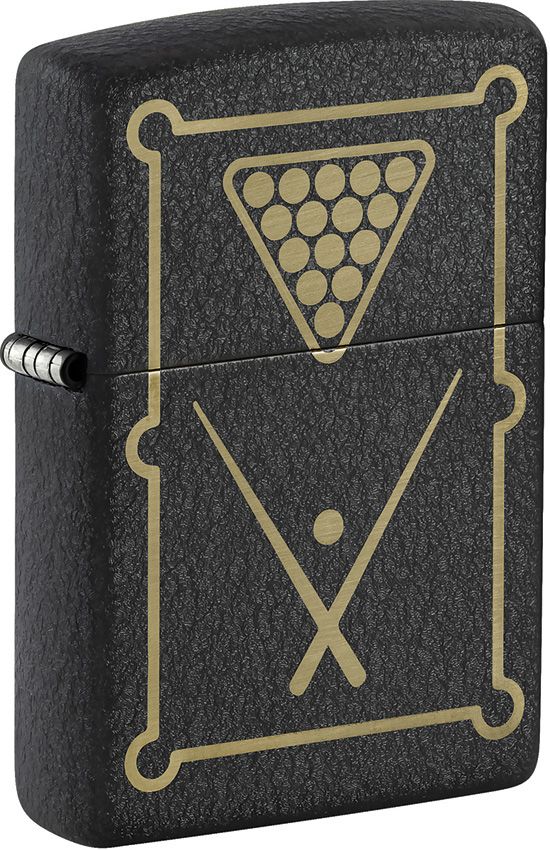 Zippo Billiards Design Lighter - Black Crackle